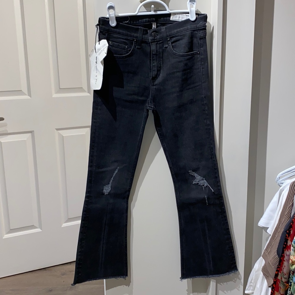rag & bone 10in crop flare
